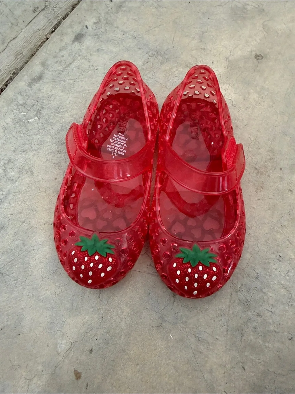 Toddler Old Navy Strawberry Jelly Mary Jane Shoes - Red Sz 6